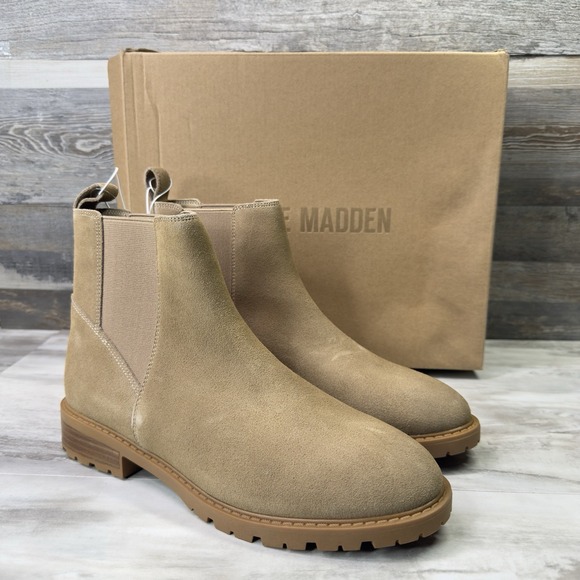 Steve Madden Shoes - Steve Madden Lorali Women's Tan Suede Chelsea Boot Size 9 NEW